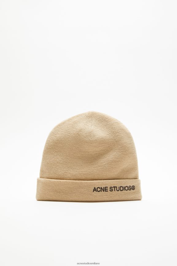 Acne Studios berretto con logo Accessori beige conchiglia 0N8X814