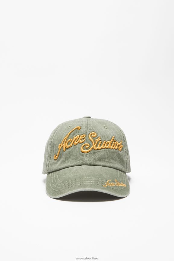 Acne Studios cappuccio con logo Accessori verde salvia 0N8X659