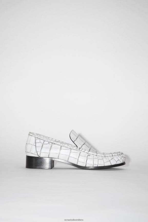 Acne Studios mocassini in pelle calzature bianco 0N8X808