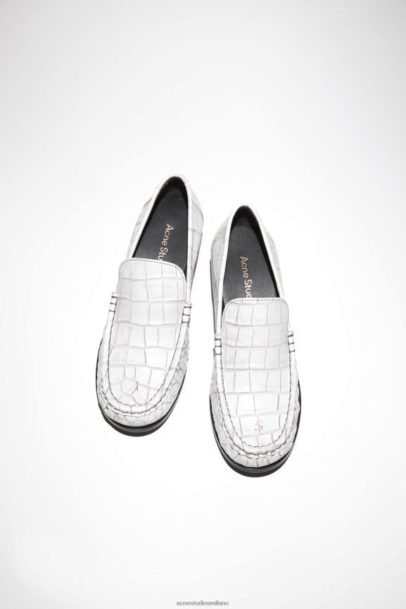 Acne Studios mocassini in pelle calzature bianco 0N8X808