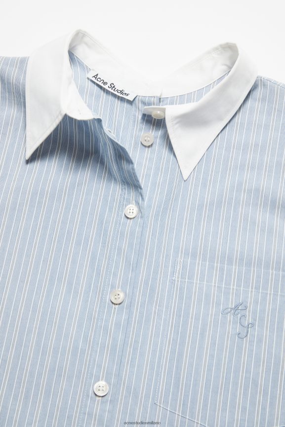 Acne Studios camicia a righe abbigliamento blu bianco 0N8X170