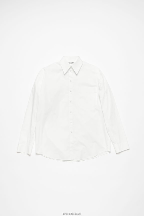 Acne Studios camicia abbottonata abbigliamento bianco ottico 0N8X367