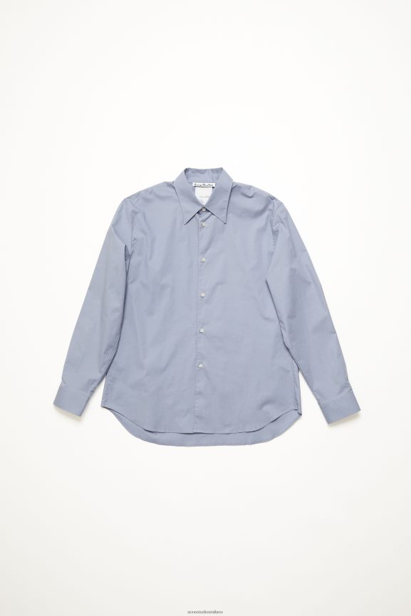 Acne Studios camicia abbottonata abbigliamento blu polveroso 0N8X986