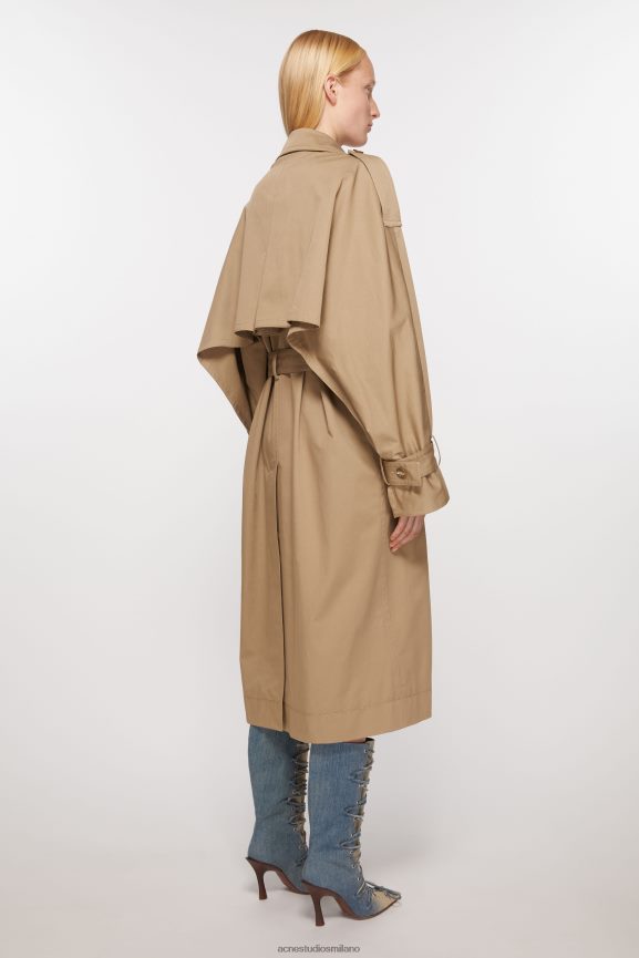 Acne Studios trench doppiopetto abbigliamento beige freddo 0N8X5