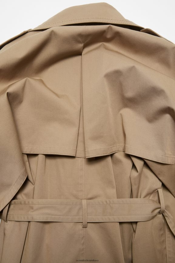 Acne Studios trench doppiopetto abbigliamento beige freddo 0N8X5