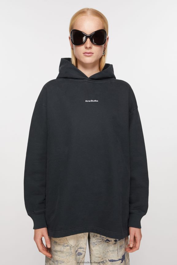 Acne Studios felpa con cappuccio con logo abbigliamento nero 0N8X148