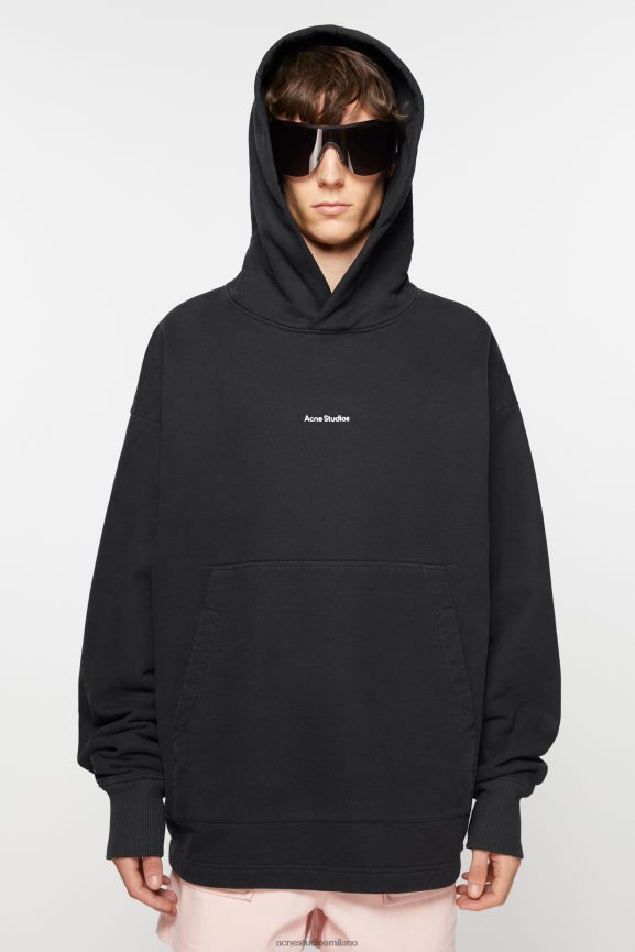 Acne Studios felpa con cappuccio con logo abbigliamento nero 0N8X970