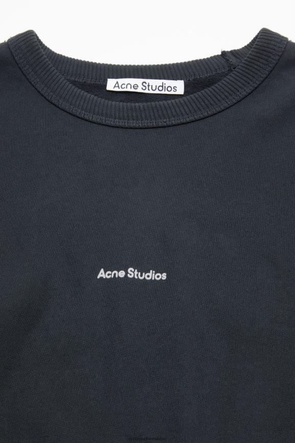 Acne Studios felpa con logo timbro abbigliamento nero 0N8X149