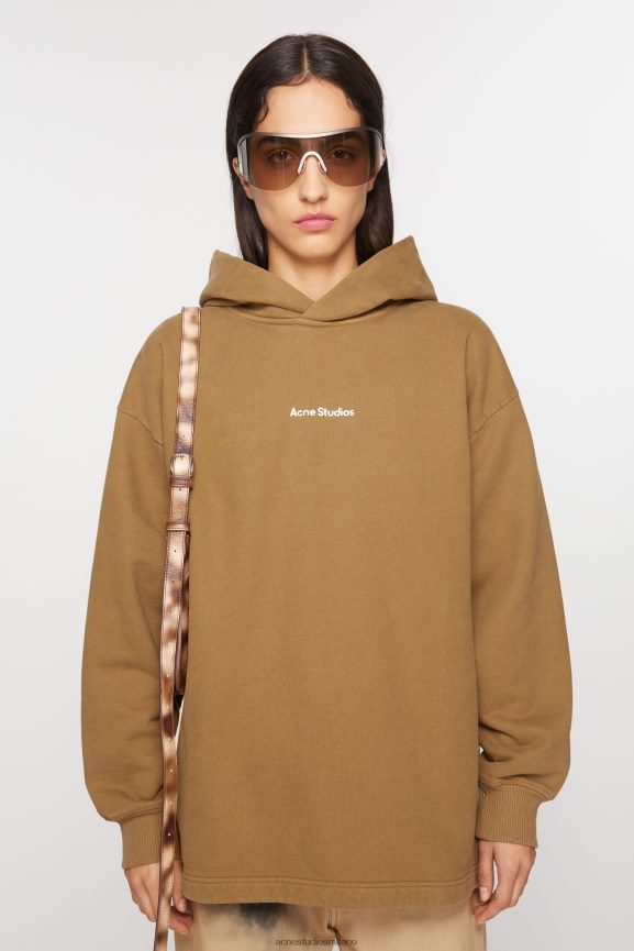 Acne Studios maglione con cappuccio abbigliamento beige fango 0N8X140