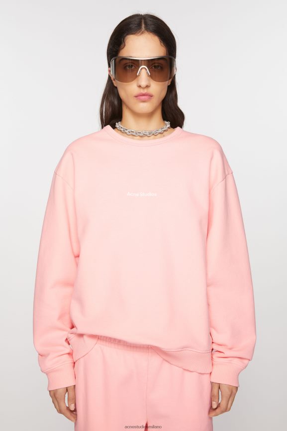 Acne Studios maglione girocollo abbigliamento rosa pallido 0N8X138