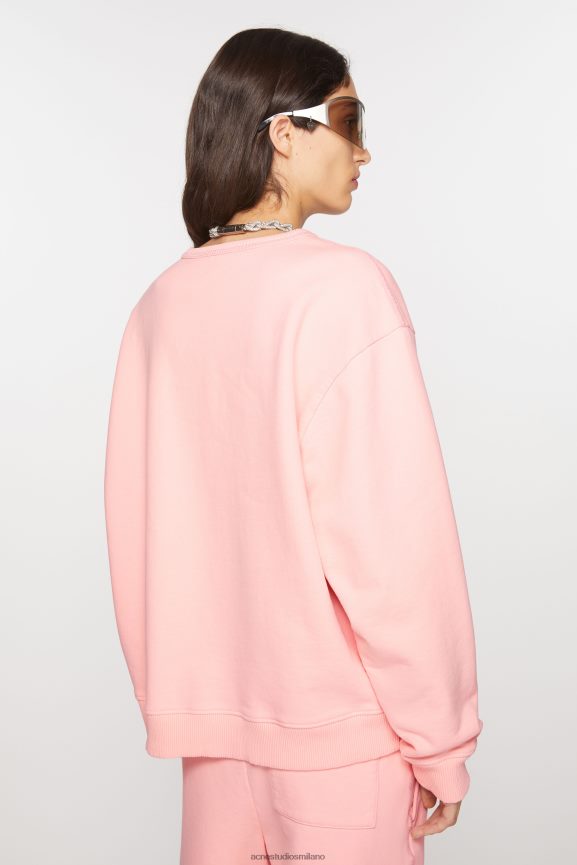 Acne Studios maglione girocollo abbigliamento rosa pallido 0N8X138