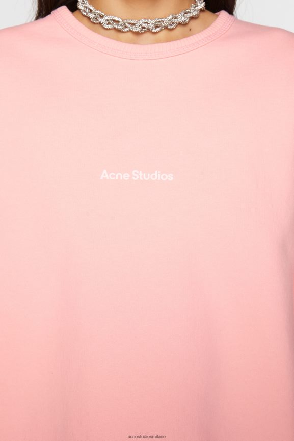 Acne Studios maglione girocollo abbigliamento rosa pallido 0N8X138