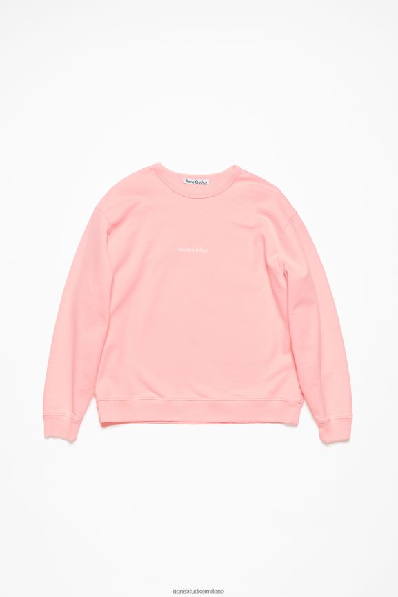 Acne Studios maglione girocollo abbigliamento rosa pallido 0N8X138