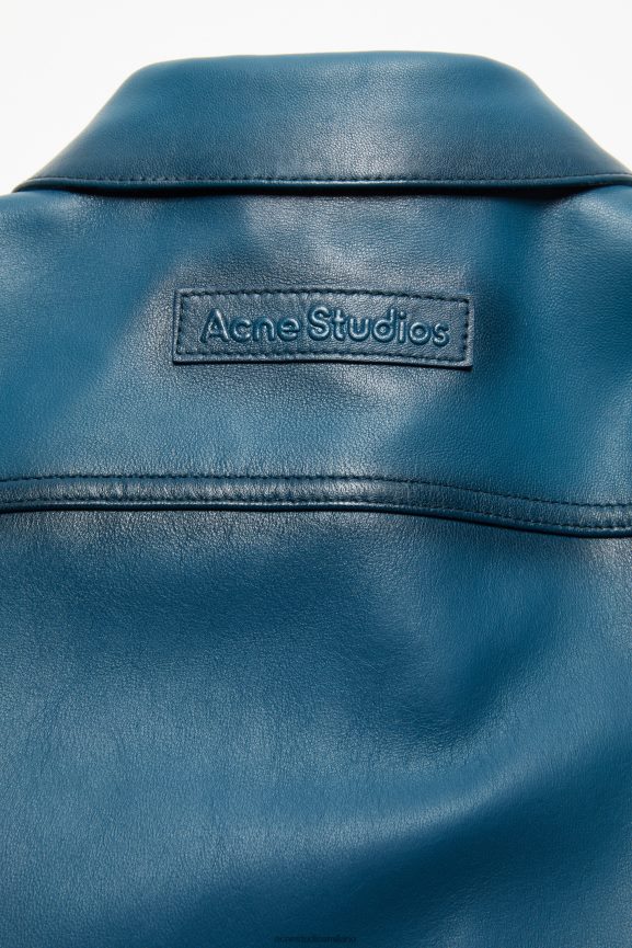 Acne Studios giacca di pelle abbigliamento blu 0N8X39