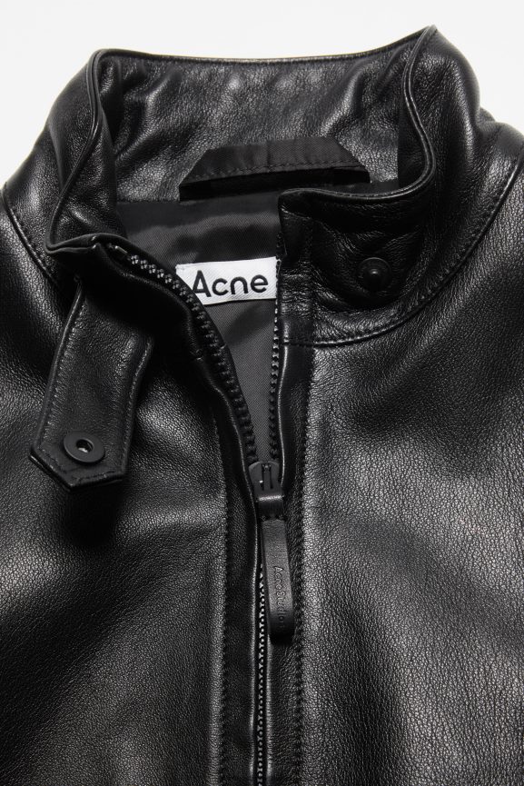 Acne Studios giacca di pelle abbigliamento nero 0N8X14