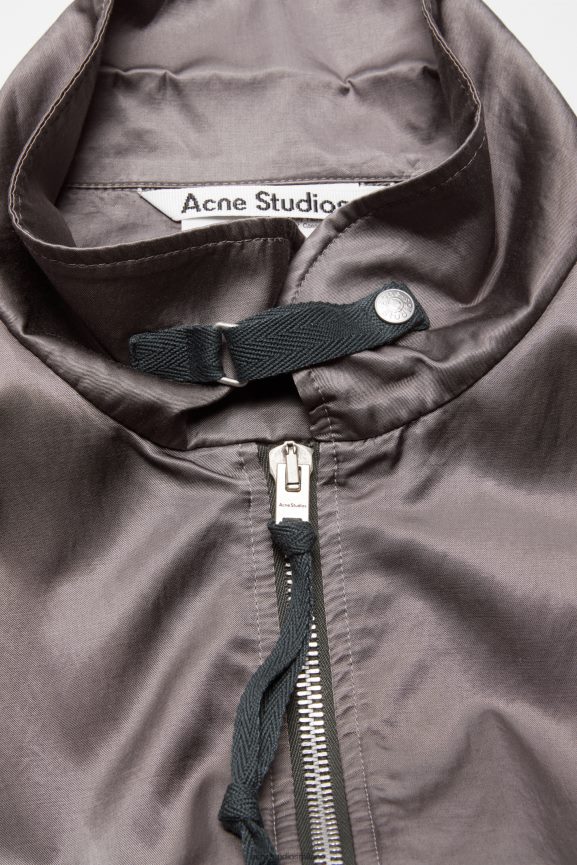 Acne Studios giacca di raso abbigliamento grigio medio 0N8X895