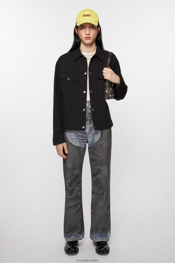 Acne Studios giacca in twill abbigliamento nero 0N8X893