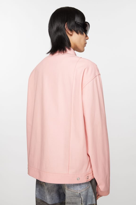 Acne Studios giacca in twill abbigliamento rosa pallido 0N8X889