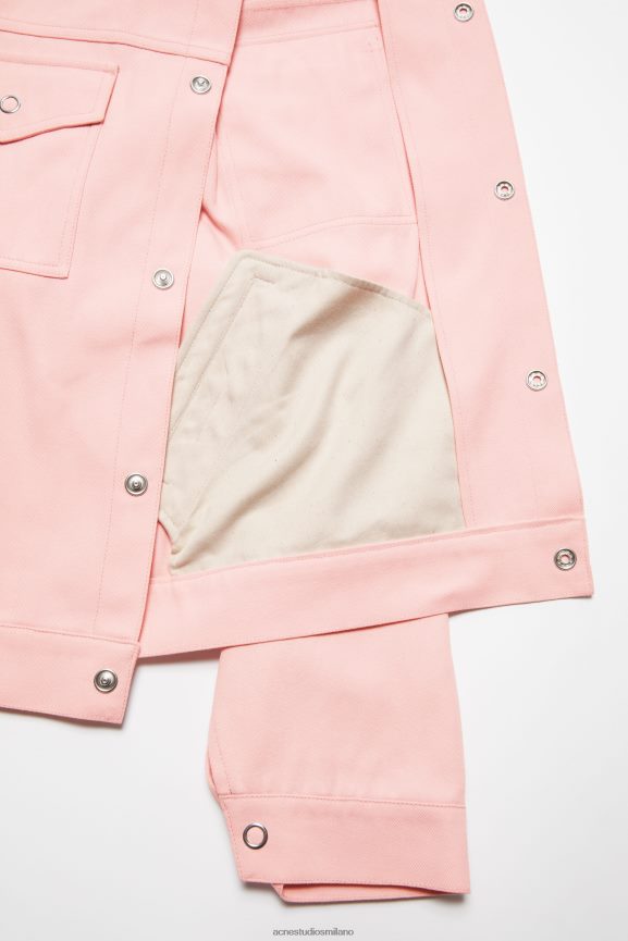 Acne Studios giacca in twill abbigliamento rosa pallido 0N8X889