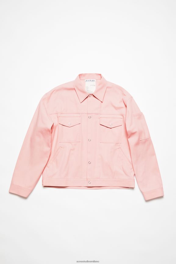 Acne Studios giacca in twill abbigliamento rosa pallido 0N8X889