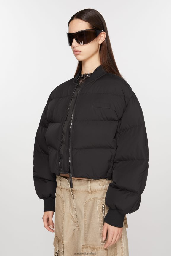 Acne Studios piumino bomber abbigliamento nero lavato 0N8X13