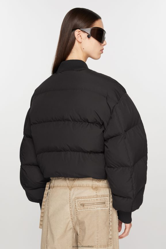 Acne Studios piumino bomber abbigliamento nero lavato 0N8X13