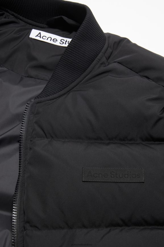 Acne Studios piumino bomber abbigliamento nero lavato 0N8X13