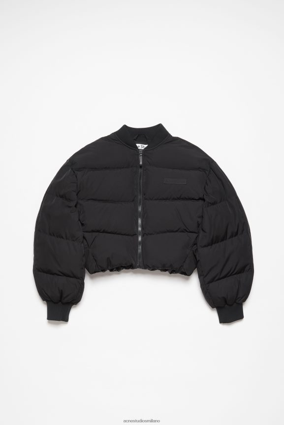 Acne Studios piumino bomber abbigliamento nero lavato 0N8X13