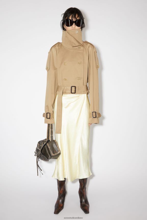 Acne Studios trench doppiopetto abbigliamento beige freddo 0N8X43