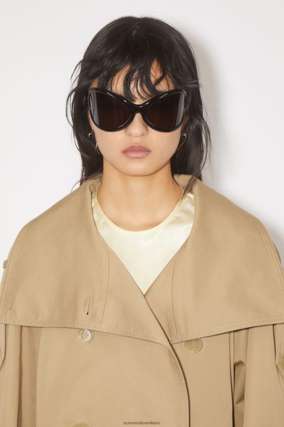 Acne Studios trench doppiopetto abbigliamento beige freddo 0N8X43