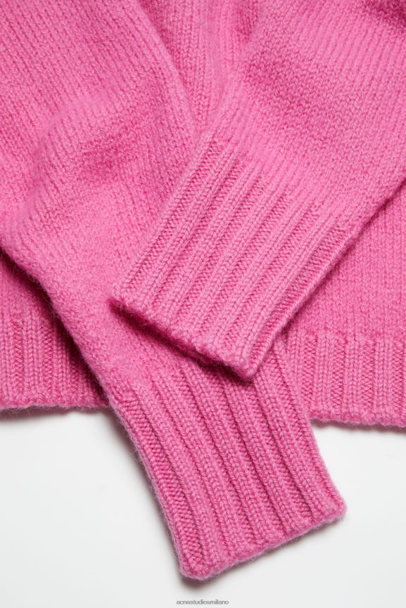 Acne Studios Maglia girocollo in lana abbigliamento rosa 0N8X71