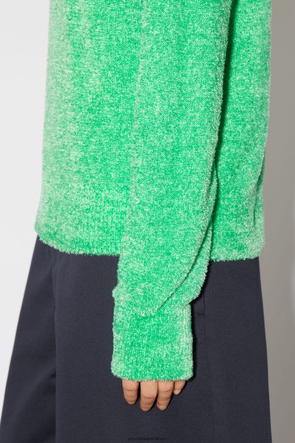 Acne Studios Maglia girocollo unisex abbigliamento verde acceso 0N8X83