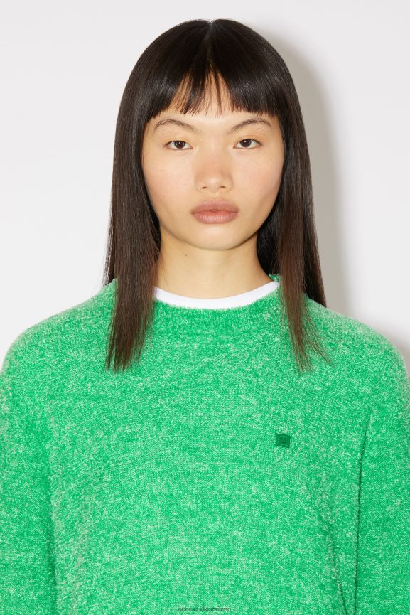 Acne Studios Maglia girocollo unisex abbigliamento verde acceso 0N8X83