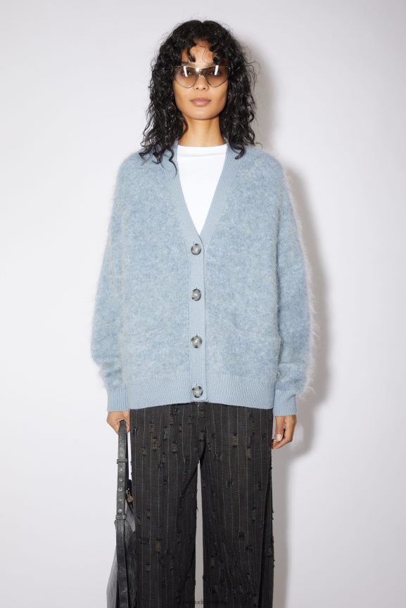 Acne Studios cardigan in lana mohair abbigliamento blu denim 0N8X112