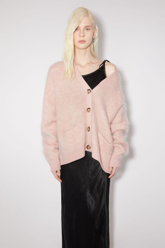 Acne Studios cardigan in lana mohair abbigliamento rosa sbiadito 0N8X110