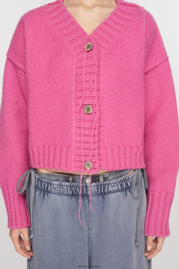 Acne Studios cardigan in maglia abbigliamento rosa 0N8X77