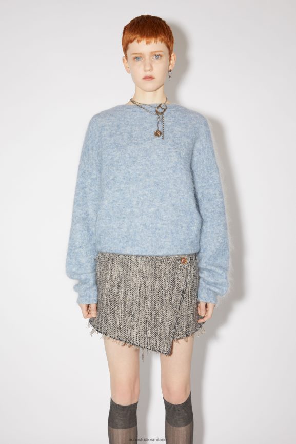 Acne Studios maglione in lana mohair abbigliamento blu denim 0N8X106