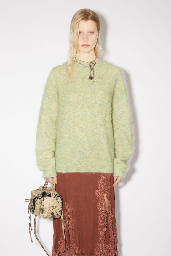 Acne Studios maglione in lana mohair abbigliamento verde pistacchio 0N8X102