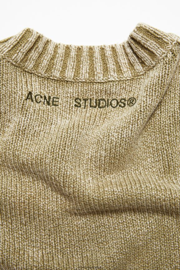 Acne Studios maglione lavaggio acido abbigliamento verde oliva 0N8X1098