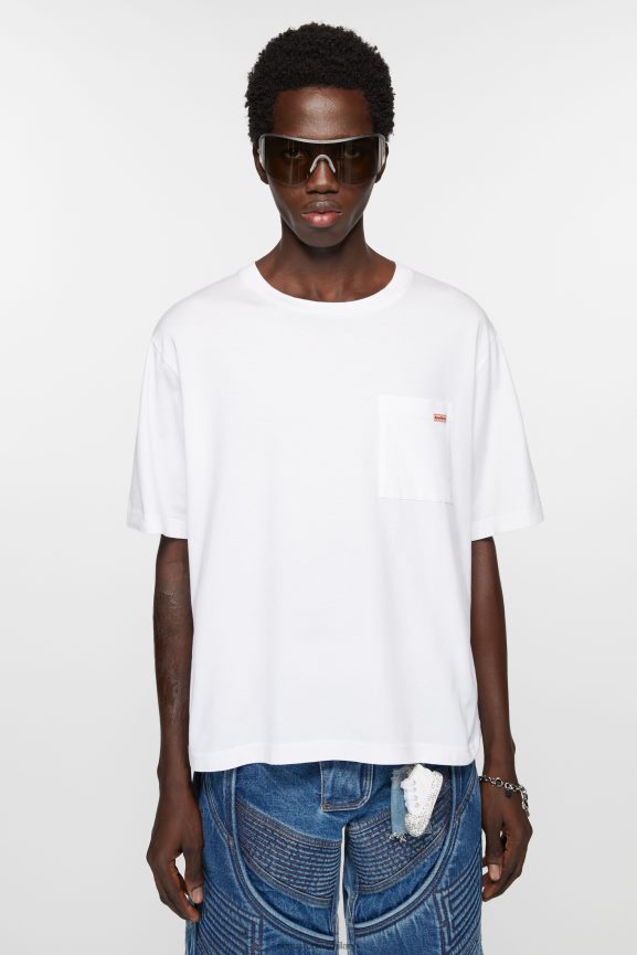 Acne Studios T-shirt girocollo - vestibilità comoda abbigliamento bianco 0N8X1020