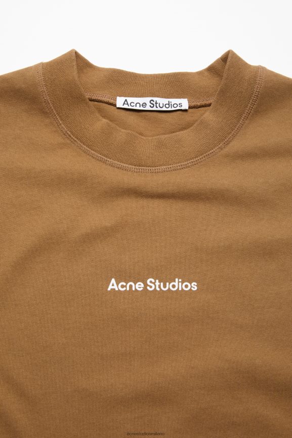 Acne Studios logo della maglietta abbigliamento beige fango 0N8X1089