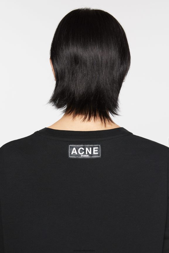 Acne Studios maglietta stampata abbigliamento nero 0N8X1086