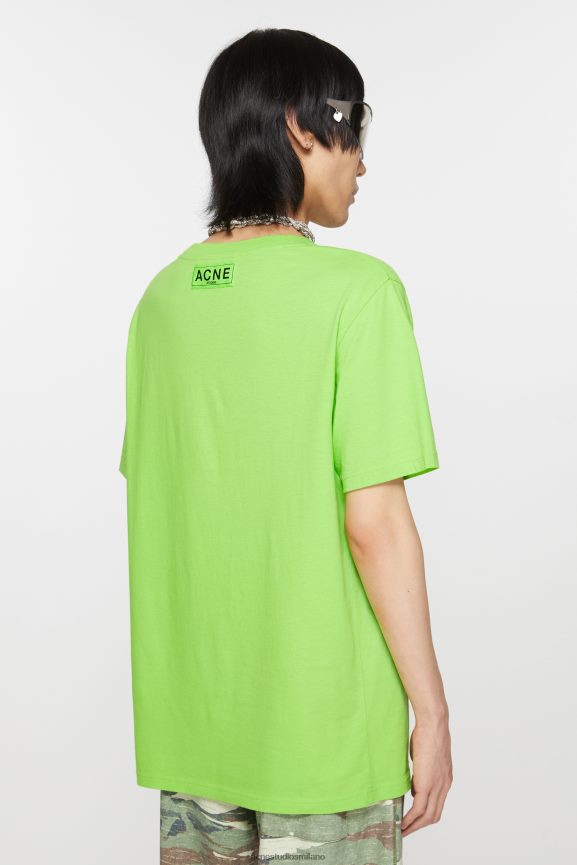 Acne Studios maglietta stampata abbigliamento verde intenso 0N8X1092