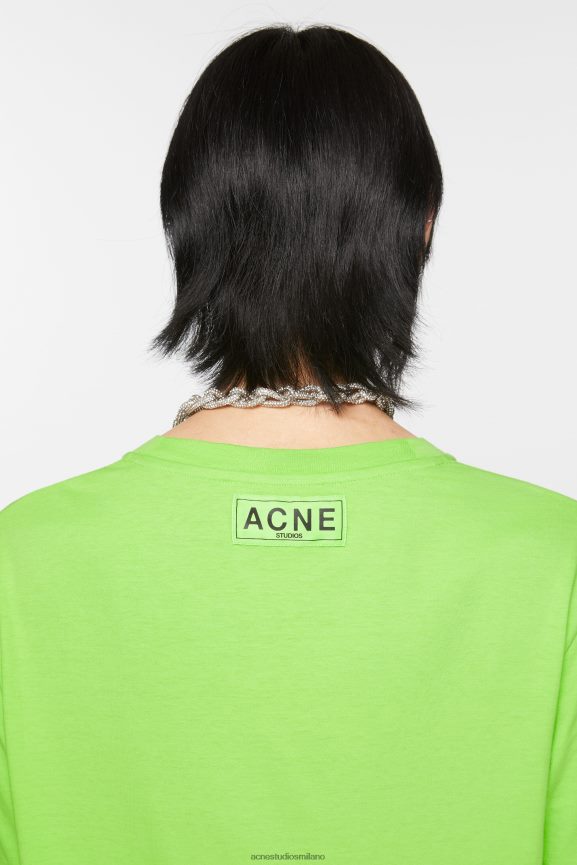 Acne Studios maglietta stampata abbigliamento verde intenso 0N8X1092