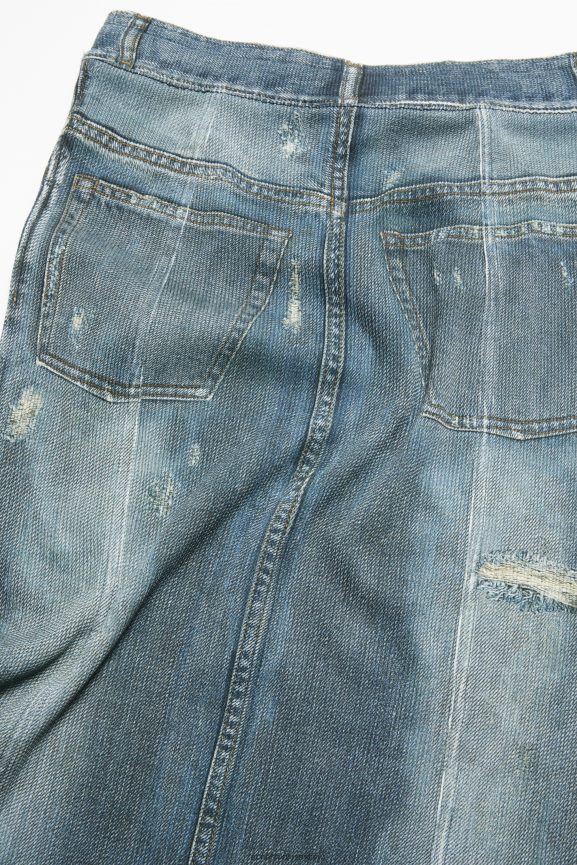 Acne Studios gonna stampata abbigliamento blu denim 0N8X248