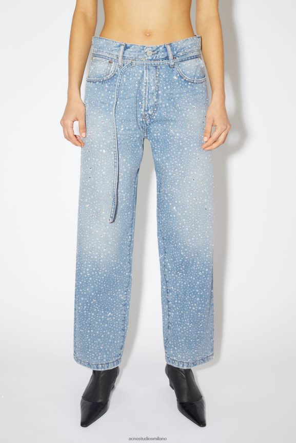 Acne Studios jeans larghi - 1991 toj strass abbigliamento azzurro 0N8X402