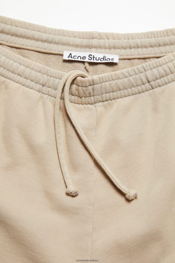 Acne Studios pantaloncini di cotone abbigliamento grigio cemento 0N8X1102