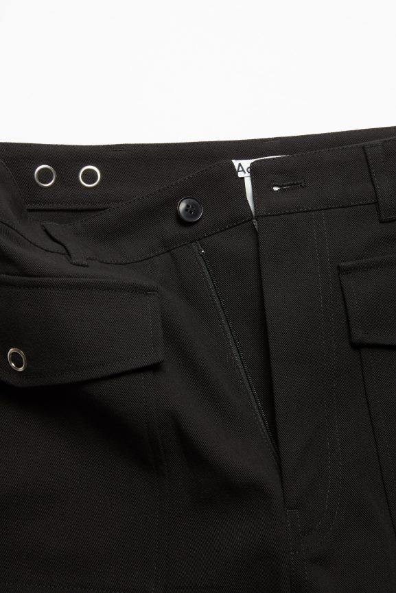 Acne Studios pantaloncini in twill abbigliamento nero 0N8X1067