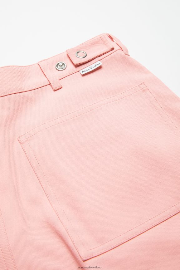 Acne Studios pantaloncini in twill abbigliamento rosa pallido 0N8X1070