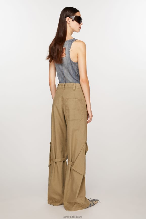 Acne Studios pantaloni cargo abbigliamento beige freddo 0N8X307